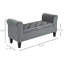 Banc avec repose-pieds capitonné et accoudoirs roulés-1164984507