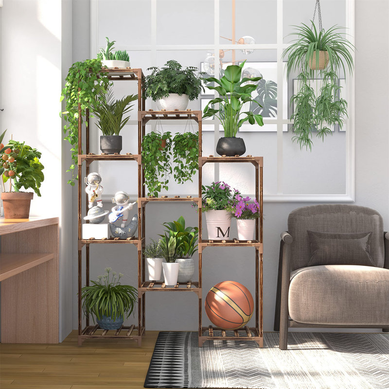 Abdiaziz Wood Plant Stand