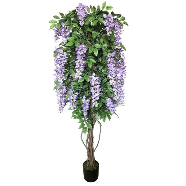 Vickerman Everyday Artificial White Wistera Bush 19 Long - 19-inch White  Wisteria Faux Floral Bush Polyester for Lifelike Appearance 