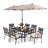 Leonard 6 - Person Patio Dining Set with Rectangular Table , Cushions Included-1804573196