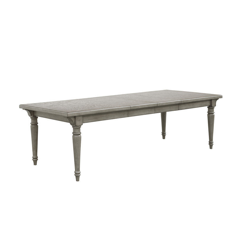 Gray Oak Extendable Farmhouse Dining Table