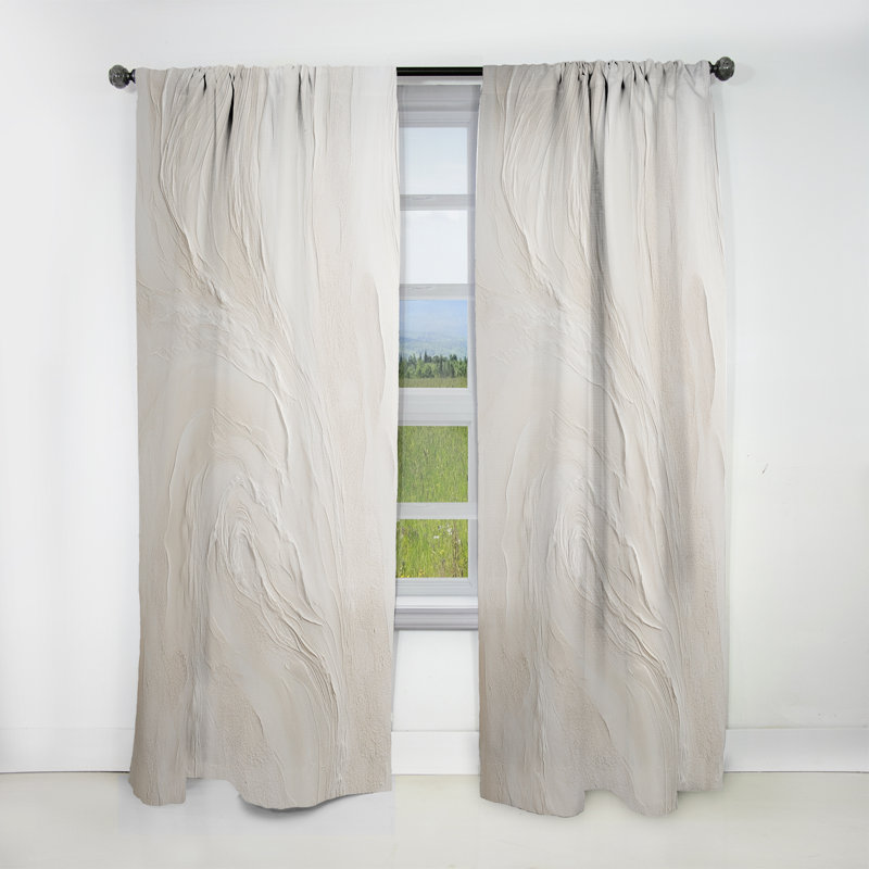 Rideau moderne obscurcissant Modern Beach Beige Sand I - Coastal Beach Sand - 1 panneau, L 52 po x L 63 po