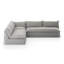 Grant 114" Wide Outdoor Patio Sectional with Cushions-284945420