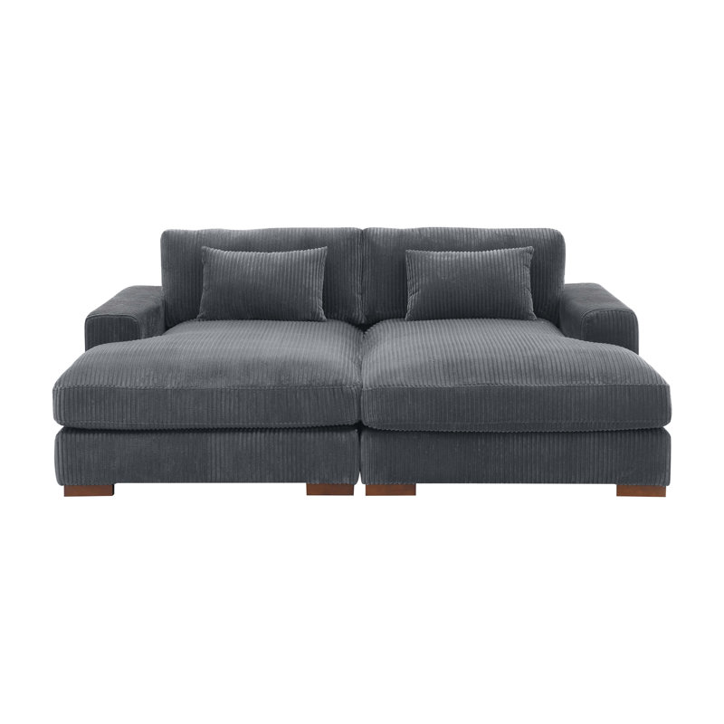 Axiel 88" Square Arm Sofa Bed, Gray