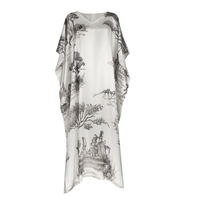 Gingerlily X Sheila Bridges Silk Terry Cloth Mid-Calf Bathrobe