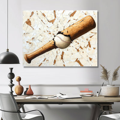 Baseball Bat Crack - Sports Metal Wall Art, Sport Baseball Metal Print