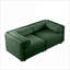 Canapés-lits | Causeuse moderne 2 places avec rangement caché, pour petits appartements de salon | Vert | Chenille-1004167976