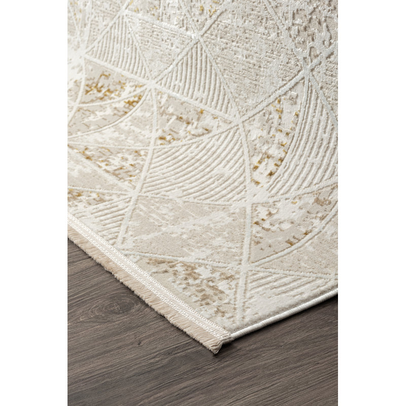 Audet Rectangle Geometric Indoor / Outdoor Area Rug, Rectangle 6'7" x 9'6"