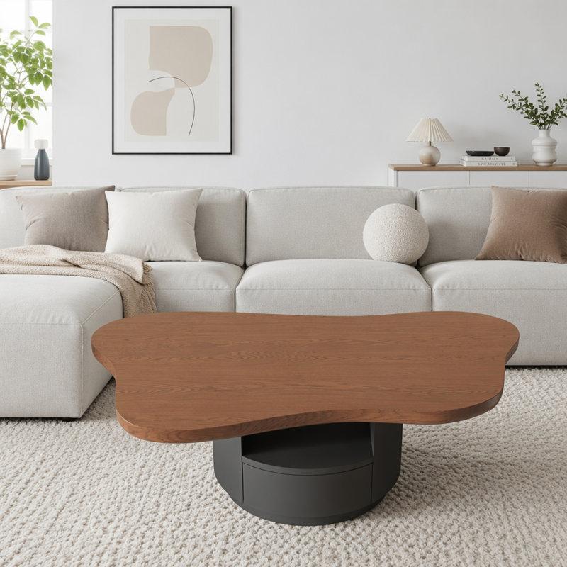 Table basse Mid-Century avec 2 tiroirs Cloud