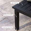 Outsunny Aluminium Outdoor Coffee Table Slat Tabletop 100cm x 60 cm Black