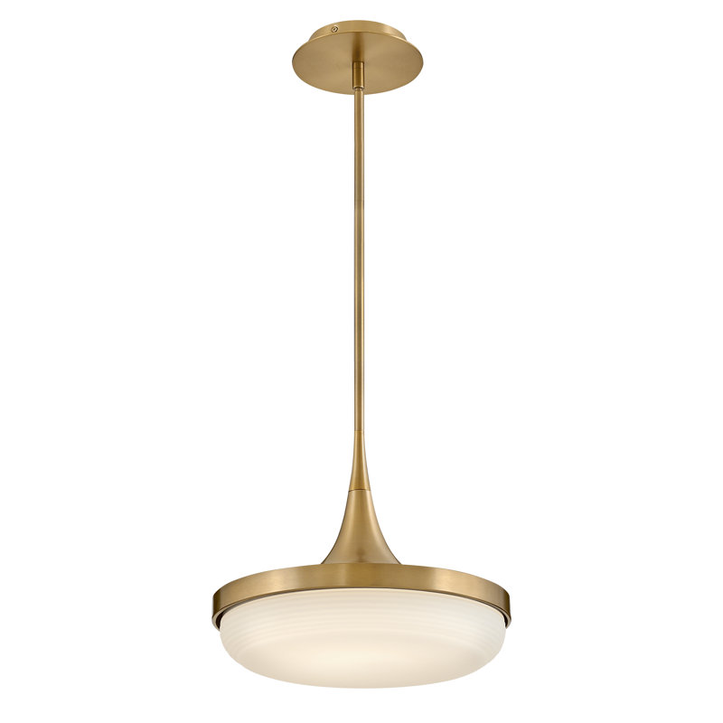 1 - Ligh Bowl LED Pendant, Lacquered Brass