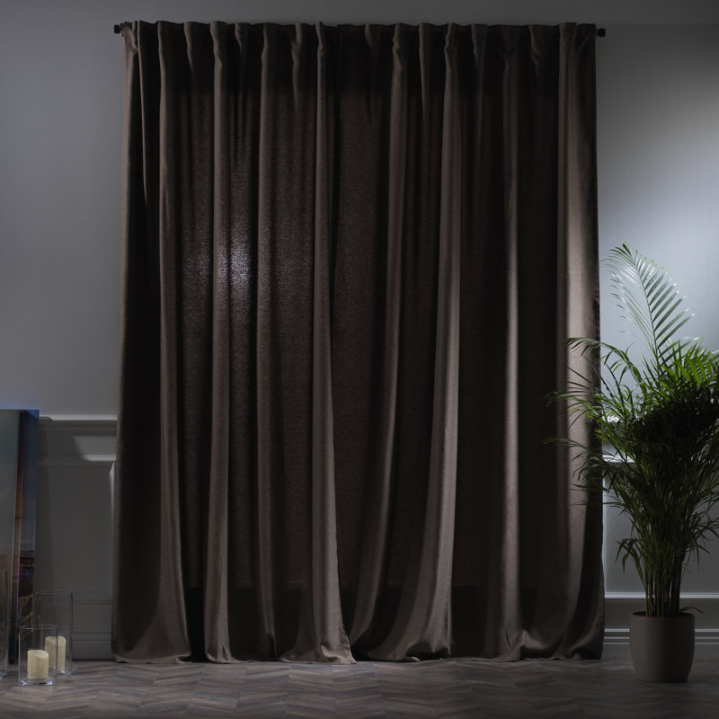 Decorative Room Darkening Curtain Panels, 52" W x 95" L, Brick