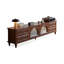 Meuble télé rétro en bois manufacturé brun noisette-1246411694