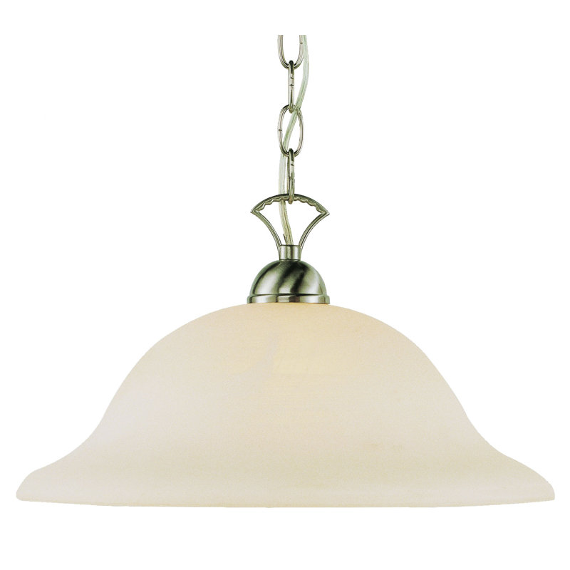 Luminaire suspendu conique 1 lumière Brunswick, Nickel brossé