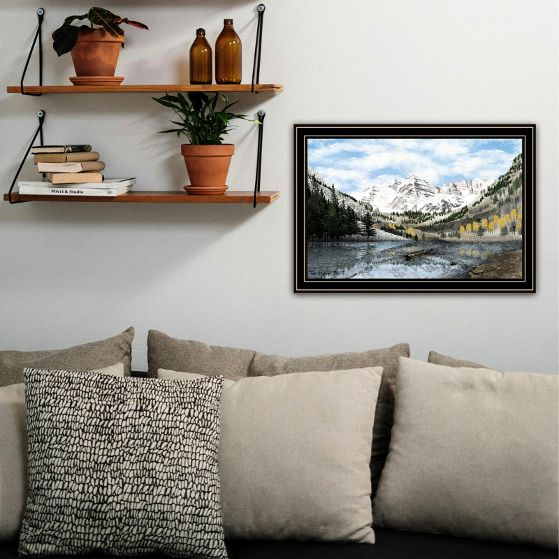 Décoration murale pour la maison - Maroon Bells Inspired, bois et papier, décoloration, décoration