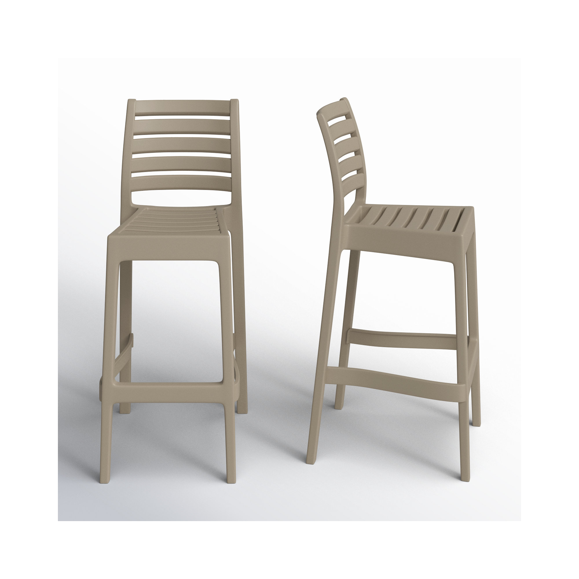 42.5'' Outdoor Bar Stool, Taupe