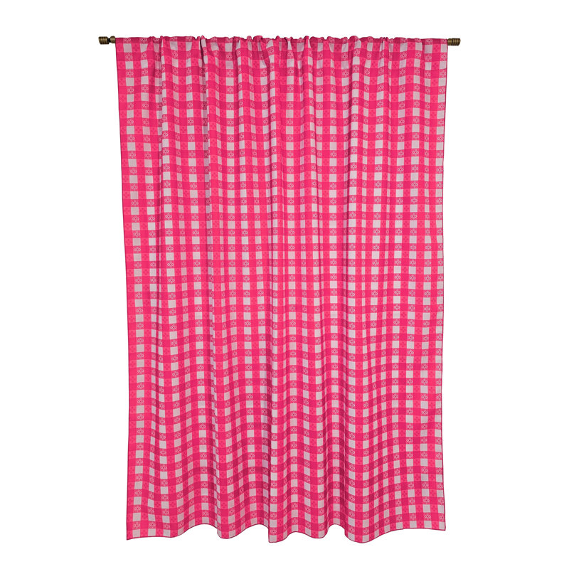 Rideau de fenêtre Popeline, L 58 po x L 48 po, Fuchsia