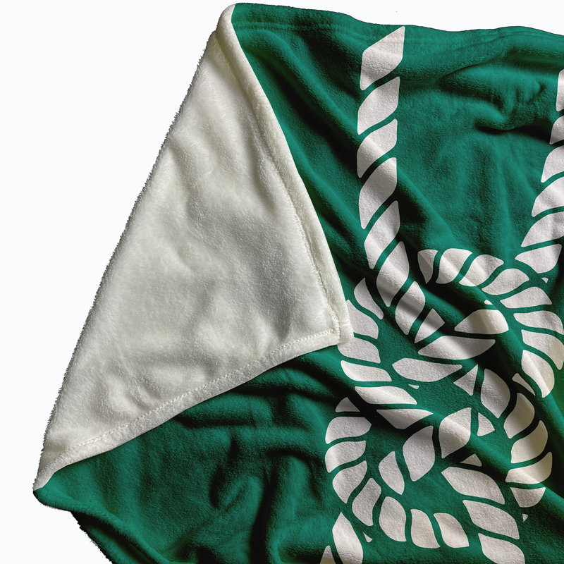 Kelbark Plain Weave / Muslin Throw Blanket, Green