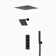 SWAINS Thermostatic Shower System with 12-Inch LED Chromotherapy Rain Shower Head and 6-Inch Single-Function Shower Head (Valve Included)