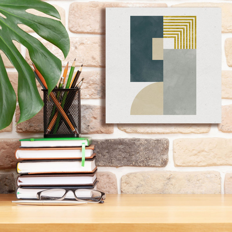 «Deco Glam 2 Sq» par Moira Hershey, art mural sur toile, H 12 po x l 12 po x P 0,75 po
