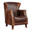 Paris Flea Leather Upholstered Wingback Chair