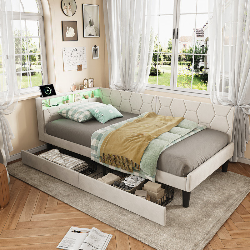 Daybed, Beige, 90*200 cm