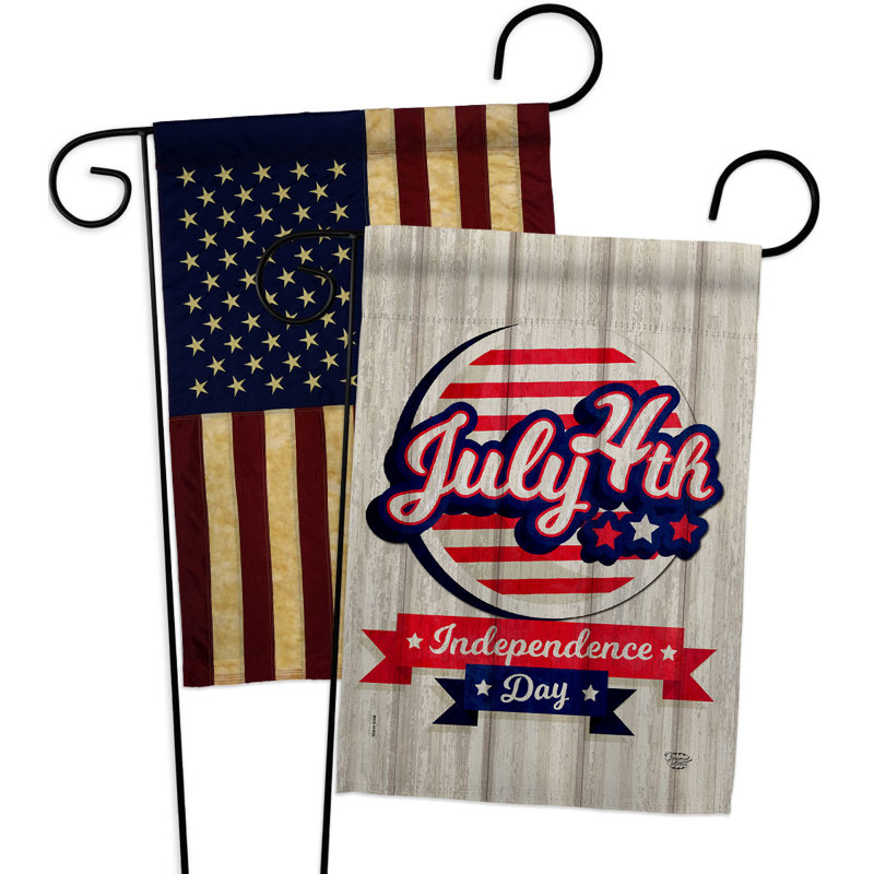Drapeau de jardin en polyester 13 x 18,5 po Independence Freedom