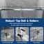 Porte de douche coulissante double sans cadre de 44 à 48 po x H 76 po avec verre trempé transparent de 5/16 po (8 mm)-129242178-120927356