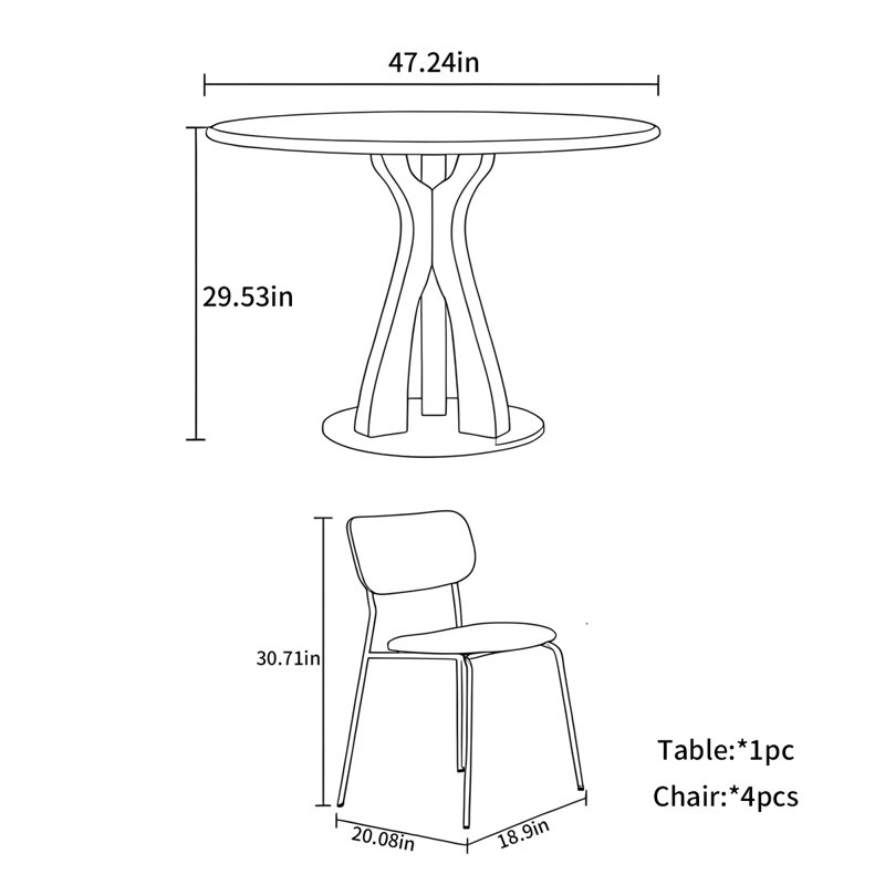 Petite table ronde pour la maison