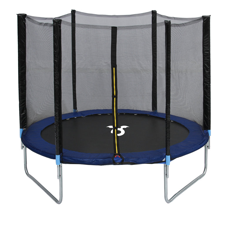Charles Bentley Round Backyard Trampoline with Safety Enclosure