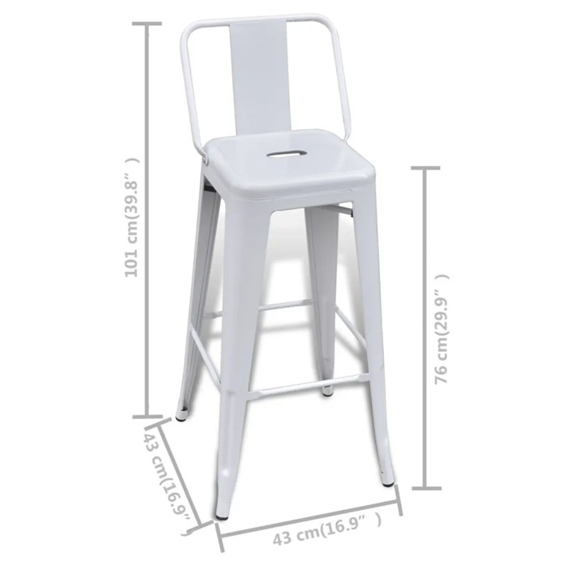 Newnan Steel Bar Stool with Steel Frame