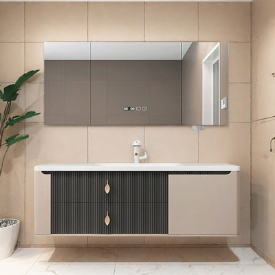 Italian-style light luxury bathroom cabinet