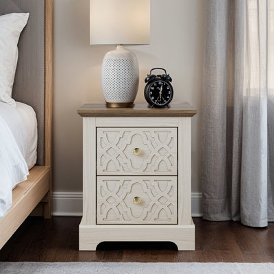 Enfield 2 Drawer Bedside Table