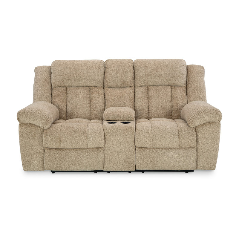 Causeuse inclinable électrique en polyester 80 po Kendy, Brun