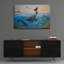  «Lets Play With The Dolphins». par Maria Laura Bratoz, art mural en verre acrylique, 36 po x 24 po-359182552