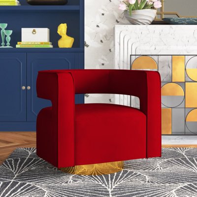 Aysha Velvet Swivel Accent Chair