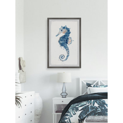 The Little Seahorse by Marmont Hill - Single Picture Frame Painting