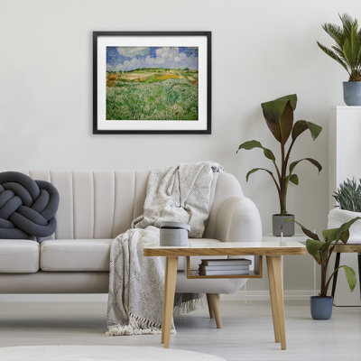 «Plain Near Auvers», reproduction d'art sous verre encadrée, design par Vincent Van Gogh