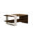 Modern 2-Tier Coffee Table with Additional Storage, Walnut & White | 31.5 x 13.8 x 19.7 inches | 100% Melamine Coated Particle Board, Thickness: 0.7 inches | Sleek Design for Living Room & Office, Stylish & Functional-1704229325