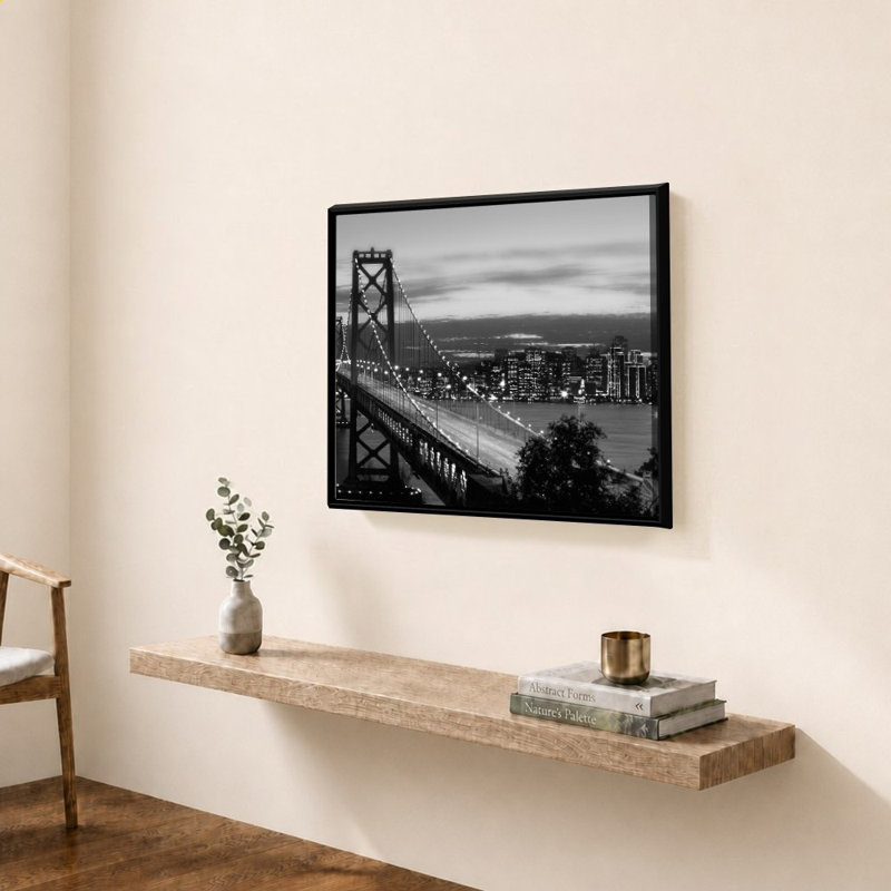 Coucher de soleil sur la baie par Danita Delimont - Impression sur toile, 34" H x 44" W, Black