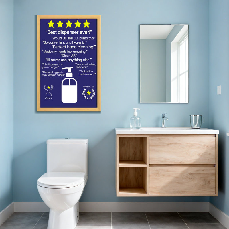 Impression de distributeur de main Bath & Laundry, H 36 po x l 24 po, Toile tendue, Ne s’applique pas