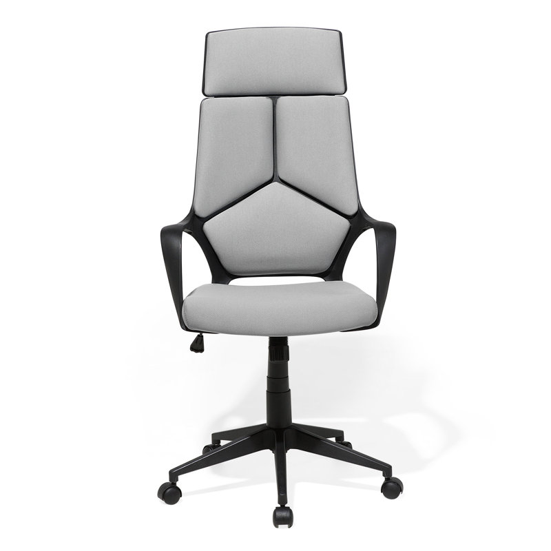 Gina Office Chair with Headrest, Black, Grey