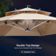 3.4m Lighted Cantilever Parasol With Base-108074017