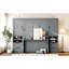 Lit double, gris, lit, rangement sous le lit, garde-robe latérale, transformer n'importe quelle pièce, espace confortable et organisé, nombreux articles personnels, tablette supérieure à option de couleur sélectionnable, tiroirs, arrangement quotidien pratique