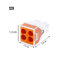 25 Pack Push Wire Connectors 4 Way, Terminal Block Connectors for Electrical Wiring, Clear Housing