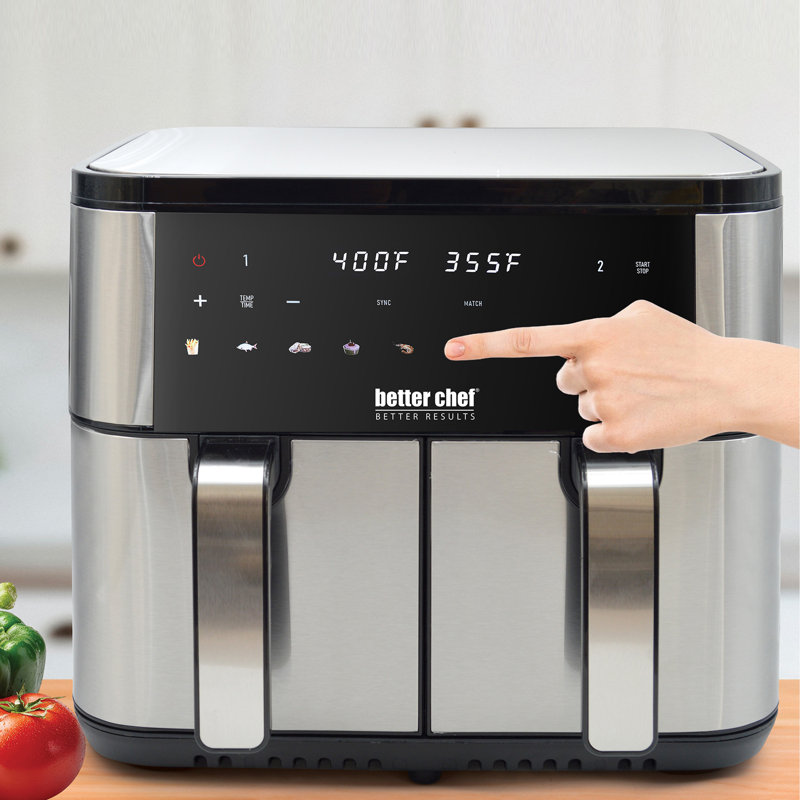 Better Chef 9 Quart Dual Basket Digital Display Air Fryer