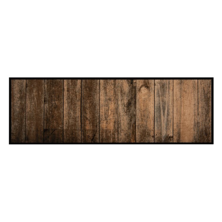 Zala Living Küchenteppich Holzoptik- Küchenläufer Rutschfest LäuferWaschbar  für Küche, Flur - 50x150cm | Kurzflor-Läufer
