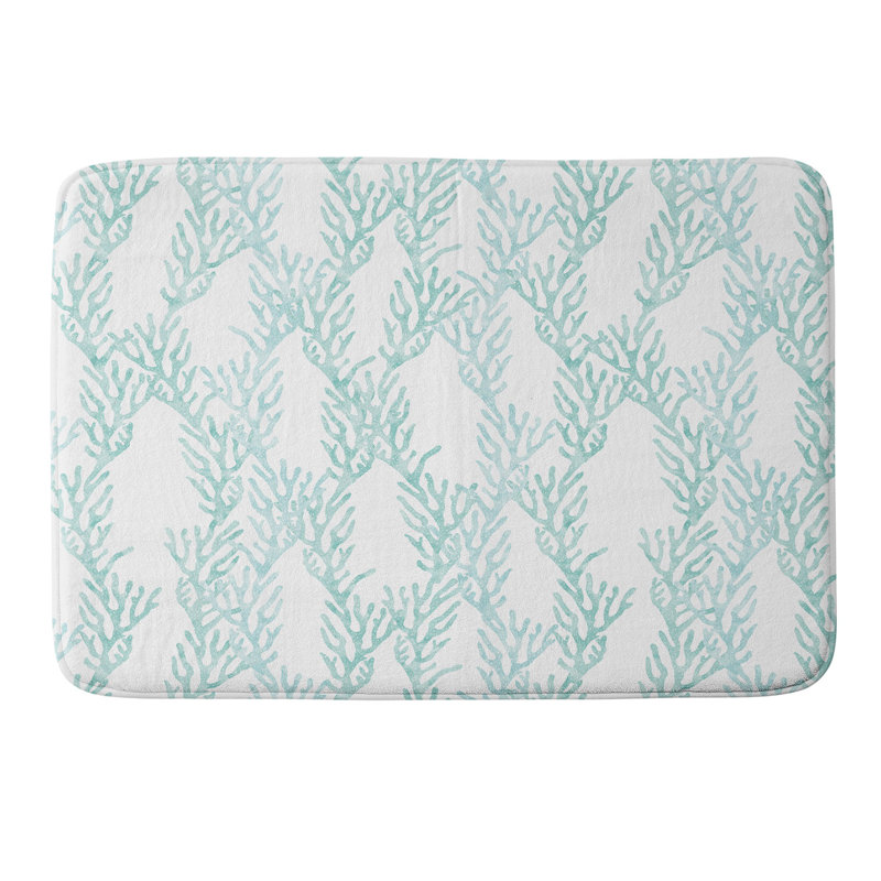 Tapis de bain en mousse viscoélastique Coral, Simple - L 17 po x l 24 po