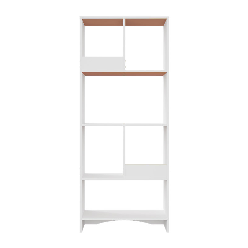 White 4-Tier Open Compartment Bookshelf, Freestanding Corner Storage Display Rack