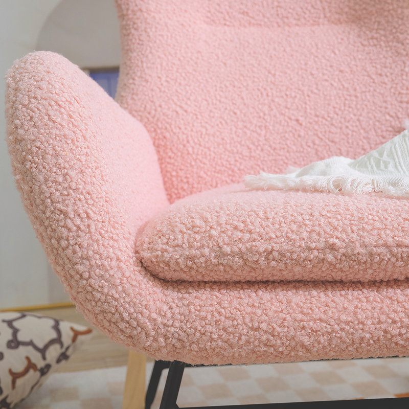 Chaise berçante, fauteuil berçant et oscillant rembourré Teddy
